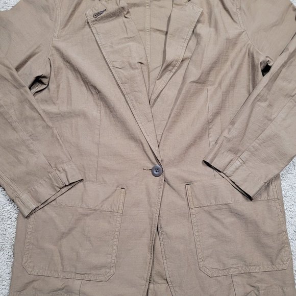 Womens Everlane Organic Cotton Single Button Long Oversized Blazer Size Medium - Picture 5 of 6